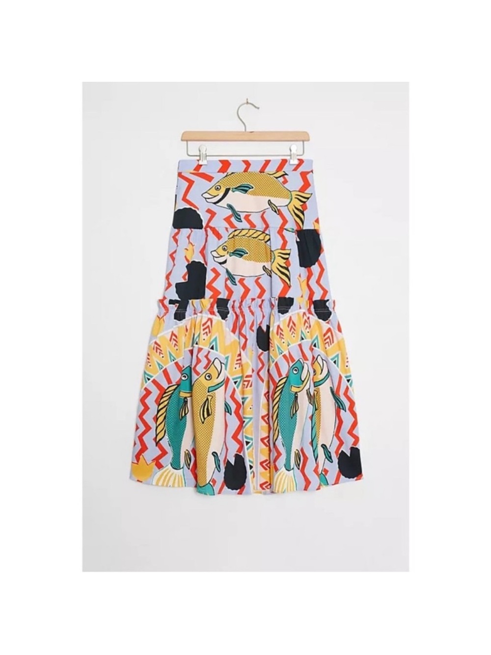 🆕 Eva Franco Anthropologie
Summer Fish Oceane Tiered Midi
Skirt 🐟 🐠